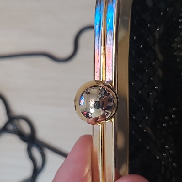 Elka Elegant Black Sequin Evening Bag Clutch - Picture 2 of 9